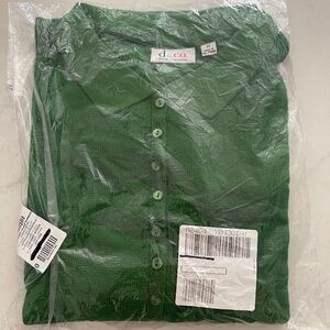 NWT Denim & Co. Polo Henley Top